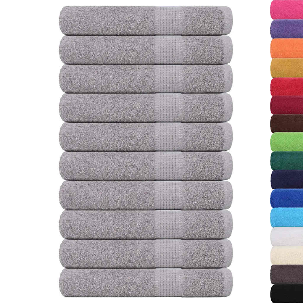 Vidaxx serviettes de sauna 10 pcs 80x200 cm 360 g m² 100% coton gris