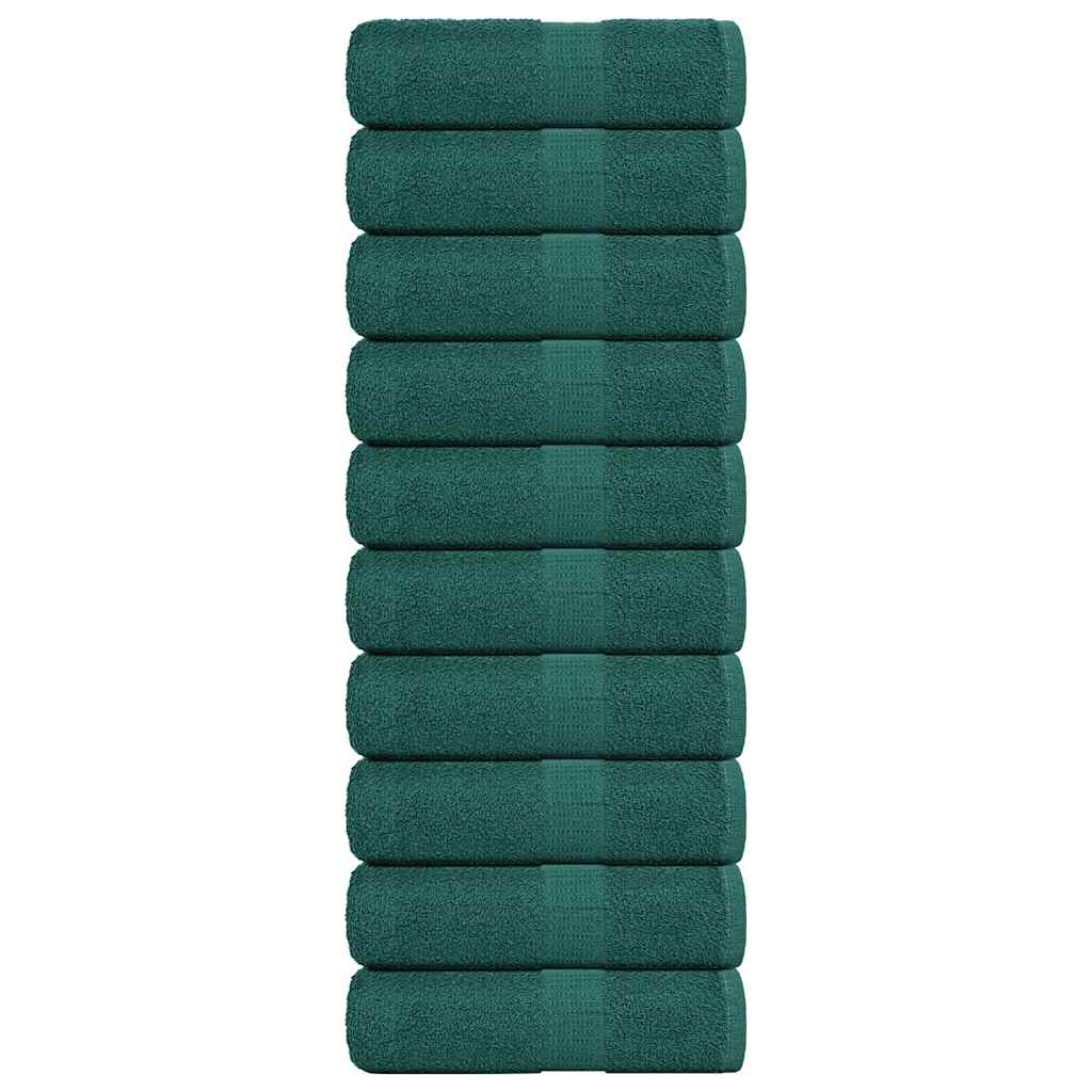 Vidaxx serviettes invités 10 pcs 30x50 cm 360 g m² 100% coton vert