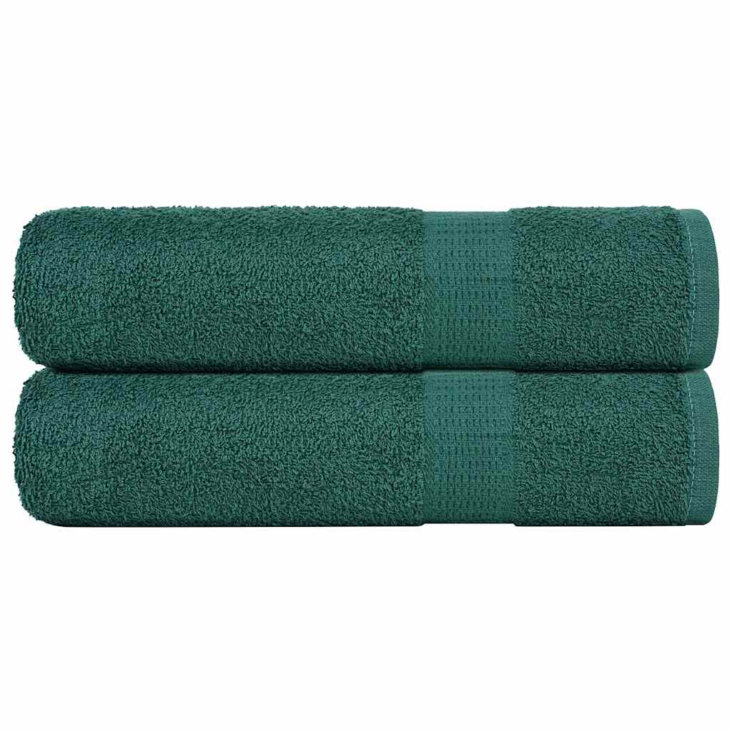 Vidaxx serviettes 2 pcs 50x100 cm 360 g m² 100% coton vert