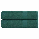 Vidaxx serviettes 2 pcs 50x100 cm 360 g m² 100% coton vert