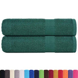 Vidaxx serviettes 2 pcs 50x100 cm 360 g m² 100% coton vert