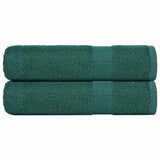 Serviettes de bain vidaxl 2 ST 100x150 cm 360 g m² 100% coton vert