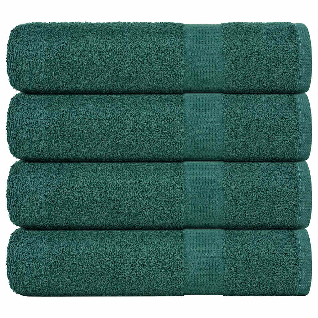 Serviettes de bain vidaxl 4 ST 100x150 cm 360 g m² 100% coton vert