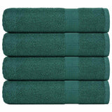 Toallas de baño Vidaxl 4 ST 100x150 cm 360 g m² 100% de algodón verde