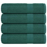 VidaXL serviettes de bain 4 pcs 100x150 cm 360 g m² 100% coton vert