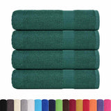 VidaXL serviettes de bain 4 pcs 100x150 cm 360 g m² 100% coton vert
