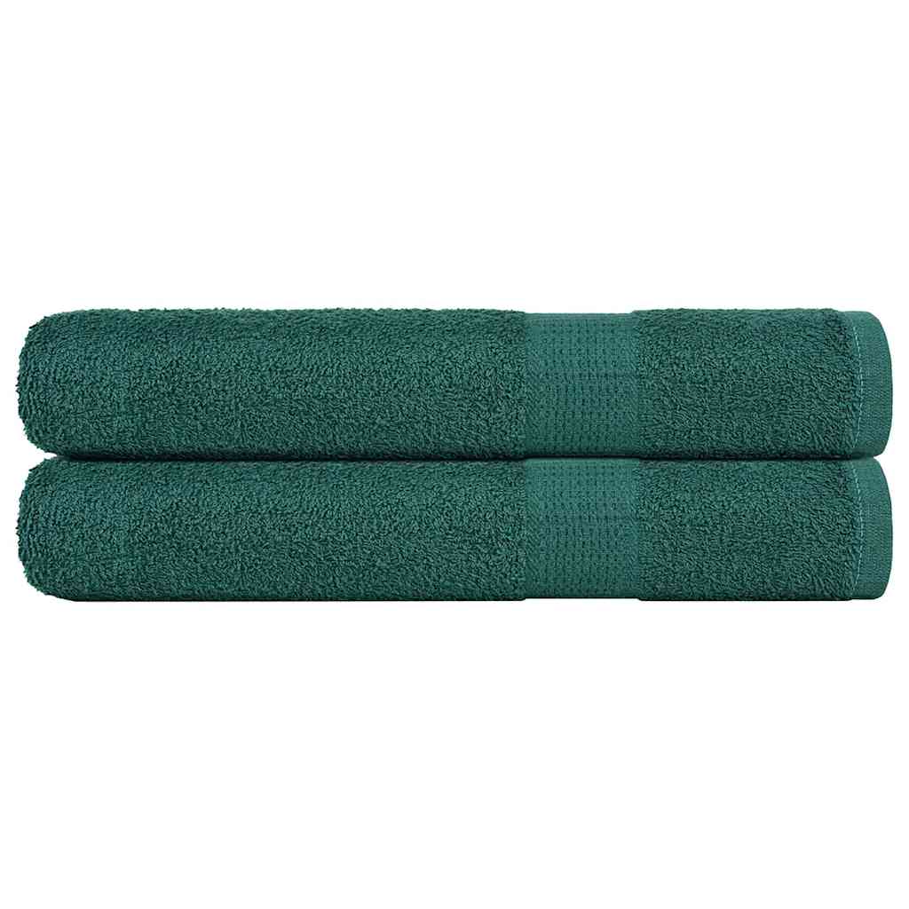 Vidaxl sauna towels 2 st 80x200 cm 360 g m² 100% cotton green