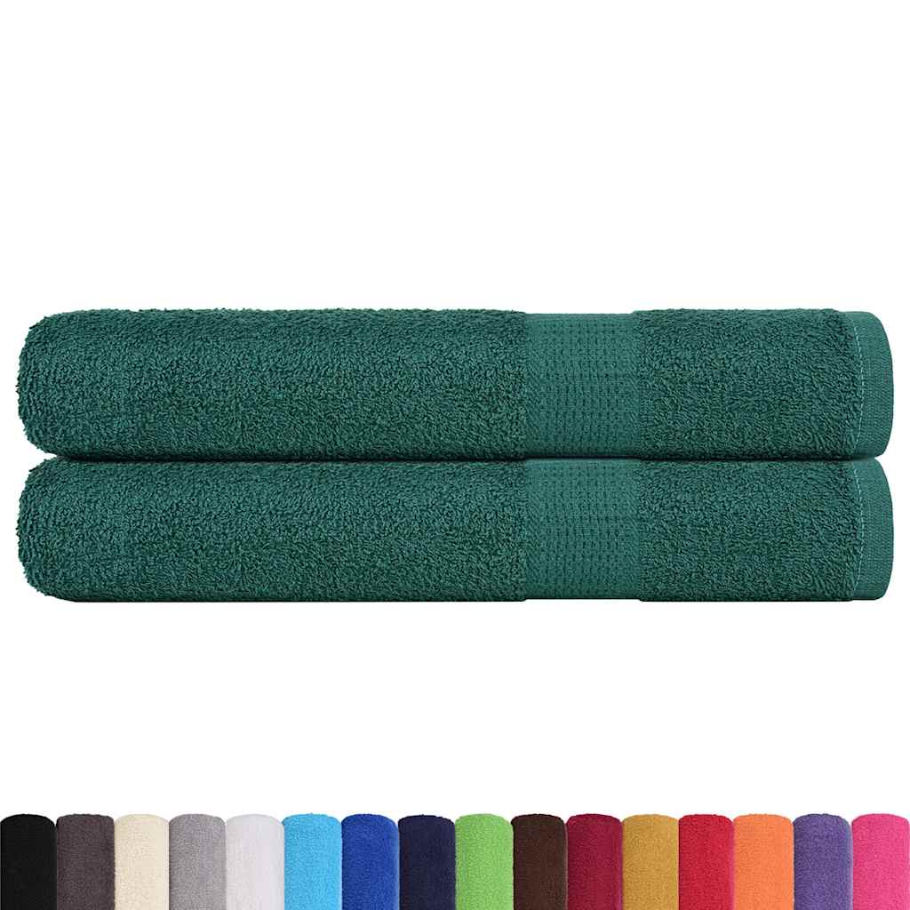 Vidaxl sauna towels 2 st 80x200 cm 360 g m² 100% cotton green