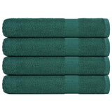 Asciugamani di sauna Vidaxl 4 ST 80x200 cm 360 g m² 100% di cotone verde