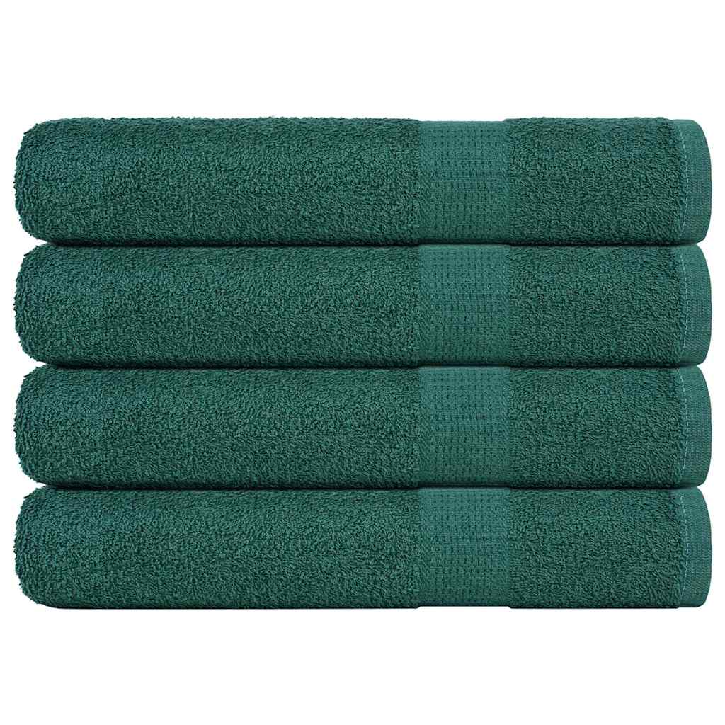Vidaxx serviettes de sauna 4 pcs 80x200 cm 360 g m² 100% coton vert