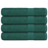 Vidaxx serviettes de sauna 4 pcs 80x200 cm 360 g m² 100% coton vert