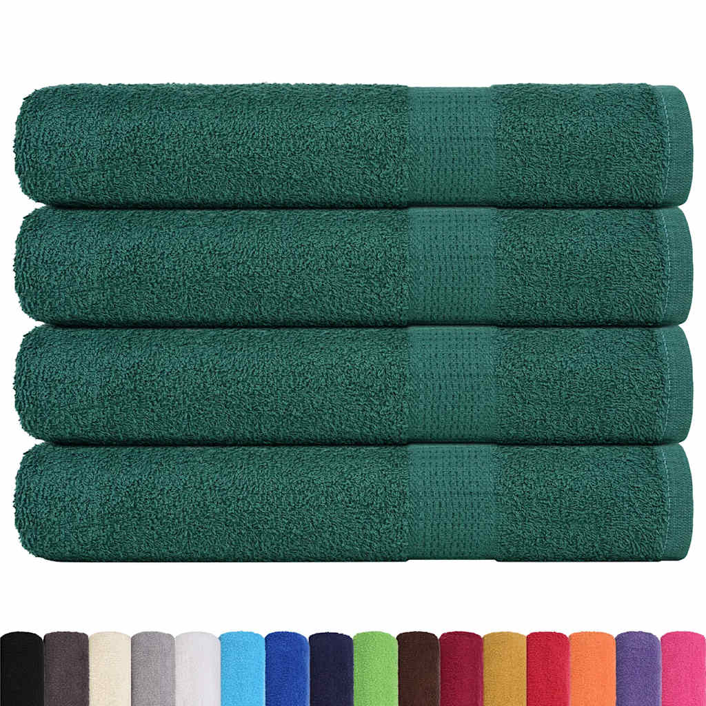 Asciugamani di sauna Vidaxl 4 ST 80x200 cm 360 g m² 100% di cotone verde