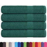 Vidaxx serviettes de sauna 4 pcs 80x200 cm 360 g m² 100% coton vert