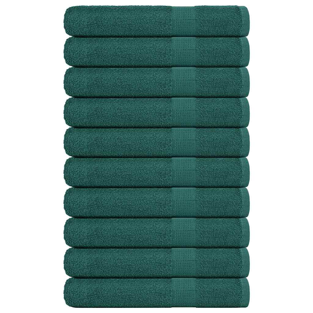 Serviettes de sauna vidaxl 10 ST 80x200 cm 360 g m² 100% coton vert