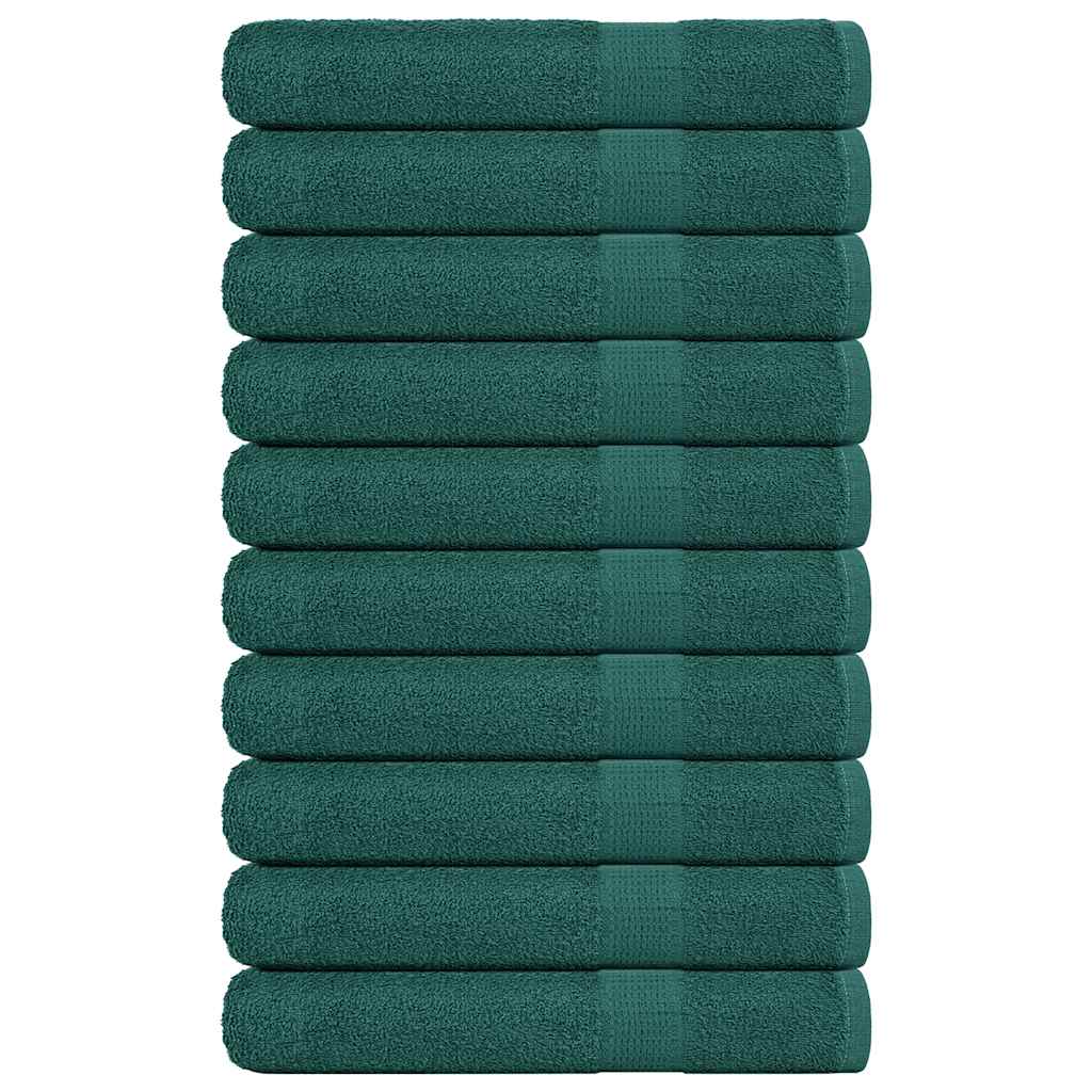 Vidaxx serviettes de sauna 10 pcs 80x200 cm 360 g m² 100% coton vert