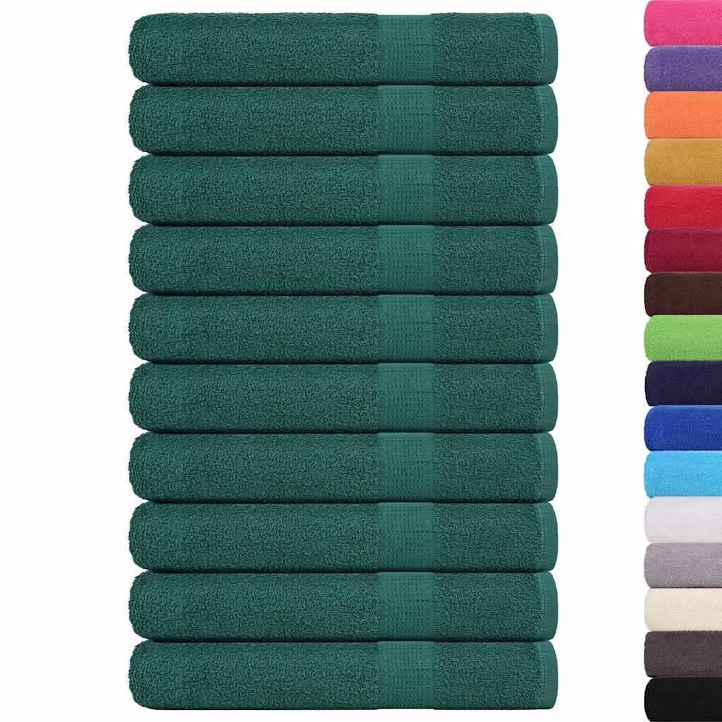 Vidaxx serviettes de sauna 10 pcs 80x200 cm 360 g m² 100% coton vert