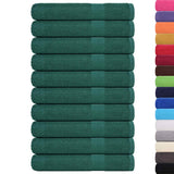 Vidaxx serviettes 10 pcs 100x200 cm 360 g m² 100% coton vert