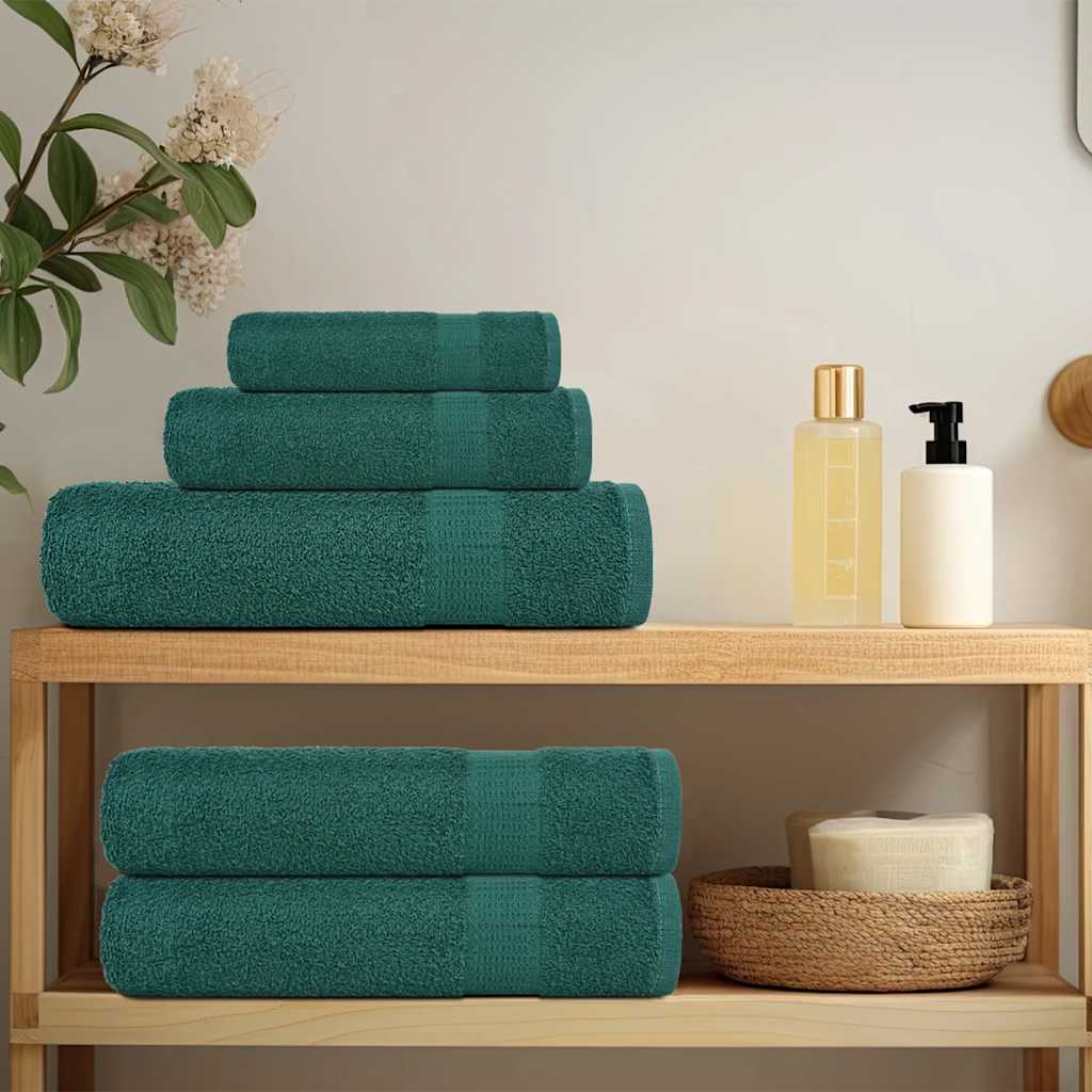 Vidaxx serviettes 10 pcs 100x200 cm 360 g m² 100% coton vert