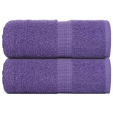 VidaXL serviettes invités 2 pcs 30x50 cm 360 g m² 100% coton violet