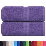 VidaXL serviettes invités 2 pcs 30x50 cm 360 g m² 100% coton violet
