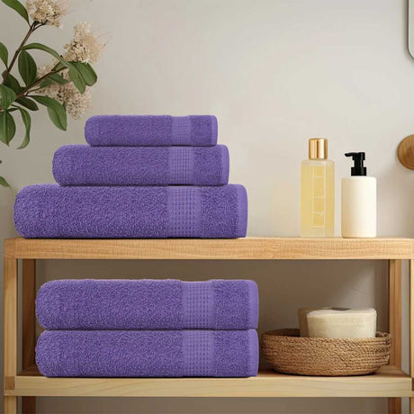 VidaXL serviettes invités 2 pcs 30x50 cm 360 g m² 100% coton violet