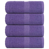 VidaXL serviettes invités 4 pcs 30x50 cm 360 g m² 100% coton violet