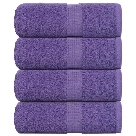VidaXL serviettes invités 4 pcs 30x50 cm 360 g m² 100% coton violet