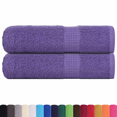 Vidaxx serviettes de douche 2 pcs 70x140 cm 360 g m² 100% coton violet