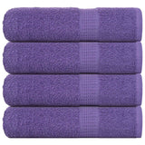 Serviettes de douche vidaxl 4 st 70x140 cm 360 g m² 100% coton violet