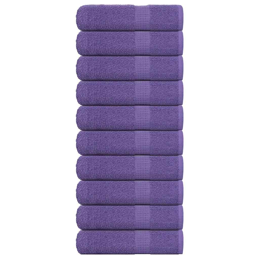 Serviettes de douche vidaxl 10 st 70x140 cm 360 g m² 100% coton violet