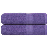 Vidaxl Asciugamani da bagno 2 St 100x150 cm 360 g m² 100% di cotone viola