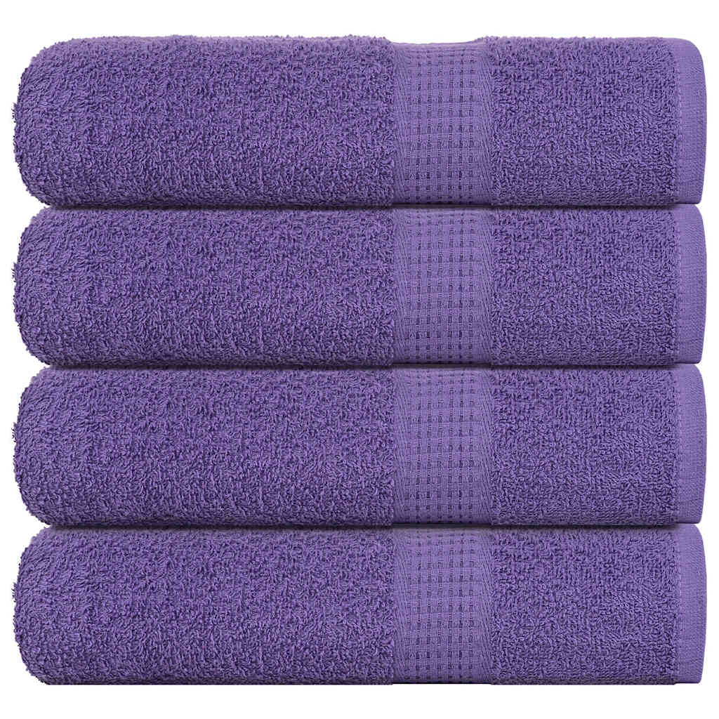 VidaXL serviettes de bain 4 pcs 100x150 cm 360 g m² 100% coton violet
