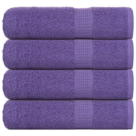 VidaXL serviettes de bain 4 pcs 100x150 cm 360 g m² 100% coton violet