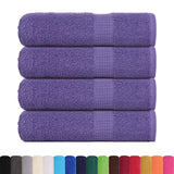 VidaXL serviettes de bain 4 pcs 100x150 cm 360 g m² 100% coton violet