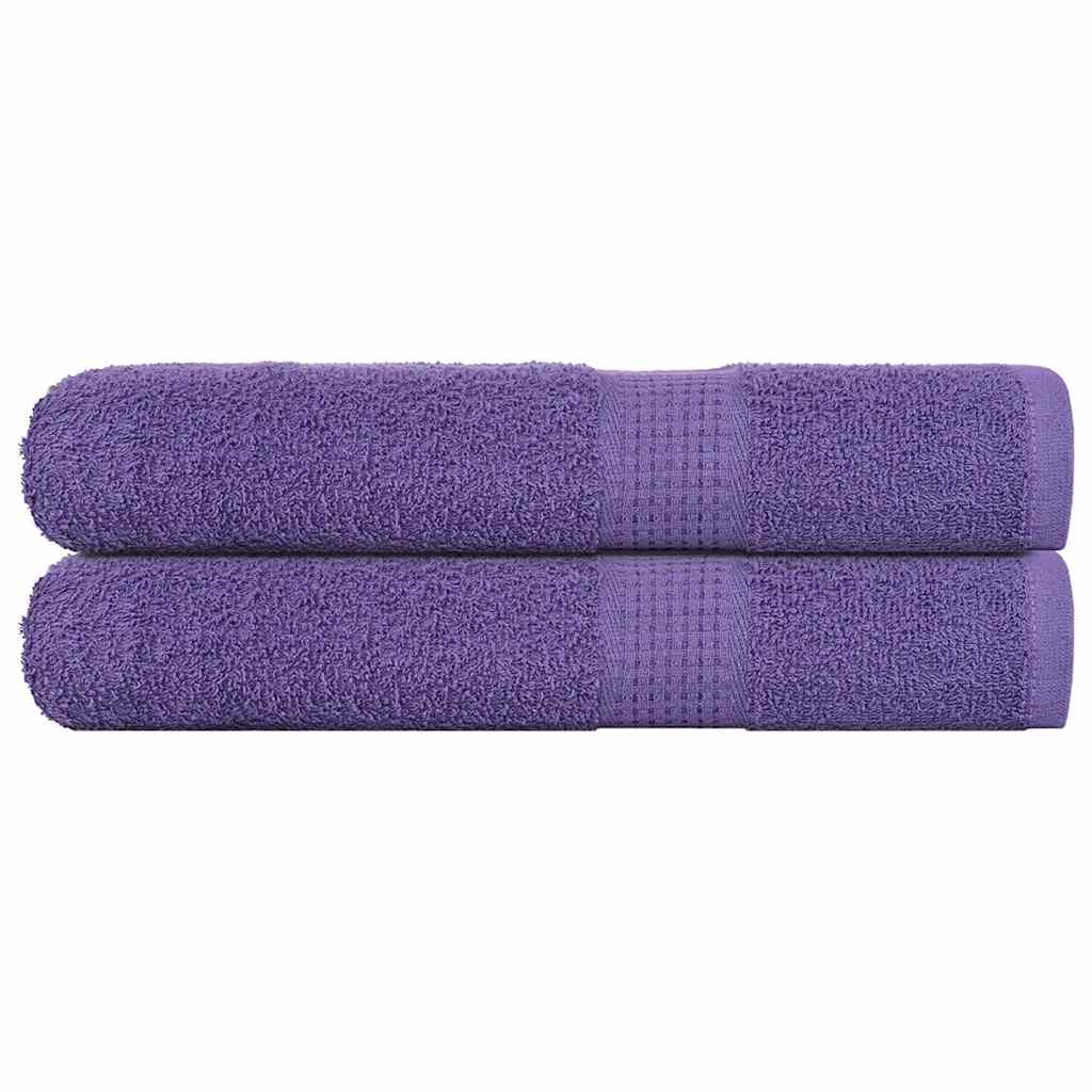 Vidaxx serviettes 2 pcs 100x200 cm 360 g m² 100% coton violet