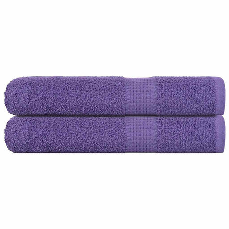 Vidaxx serviettes 2 pcs 100x200 cm 360 g m² 100% coton violet