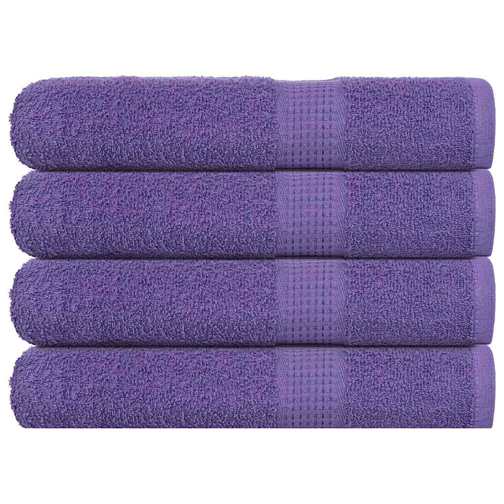 Vidaxx serviettes 4 pcs 100x200 cm 360 g m² 100% coton violet