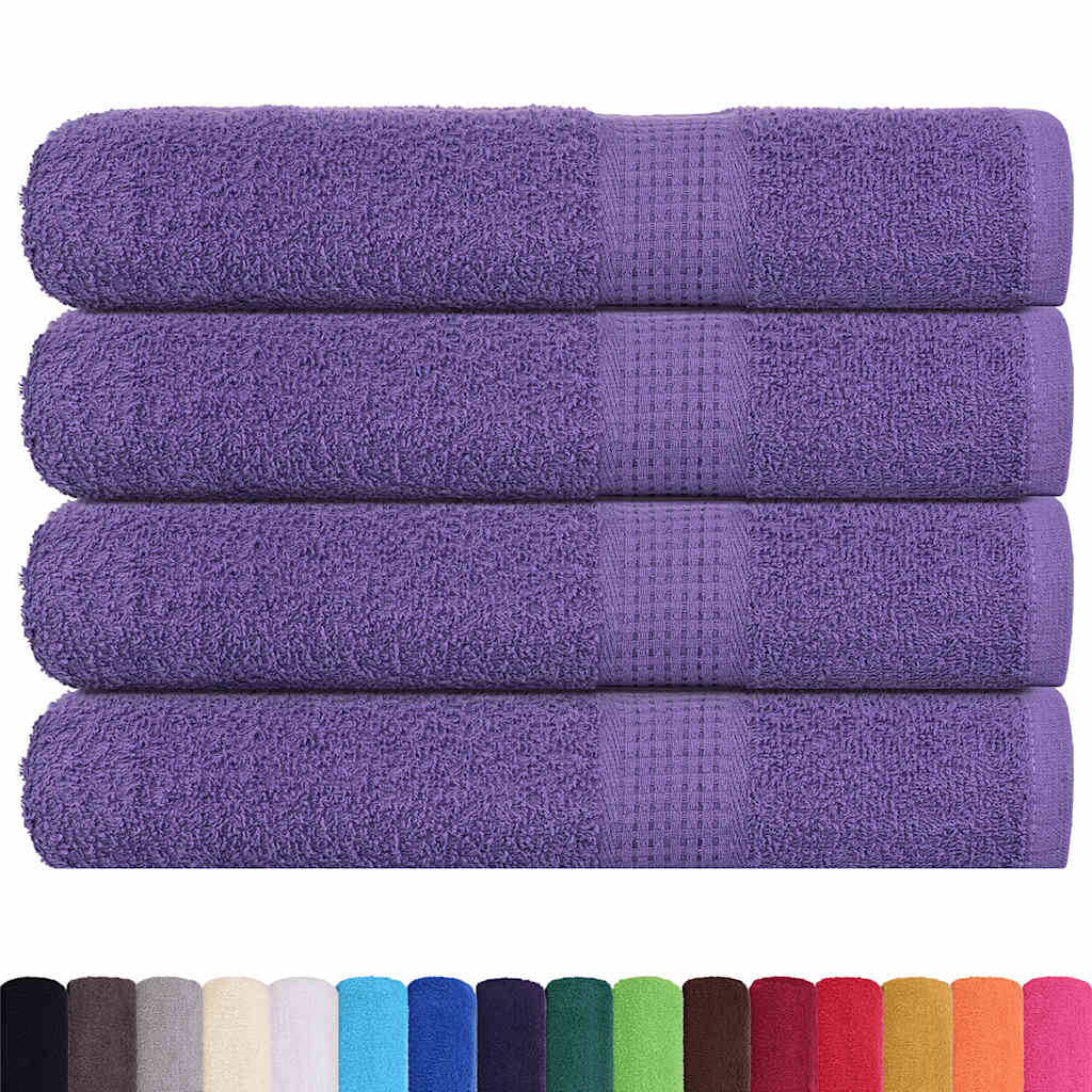 Vidaxx serviettes 4 pcs 100x200 cm 360 g m² 100% coton violet