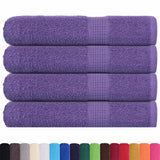 Vidaxx serviettes 4 pcs 100x200 cm 360 g m² 100% coton violet