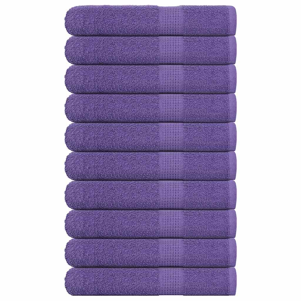 Vidaxx serviettes 10 pcs 100x200 cm 360 g m² 100% coton violet