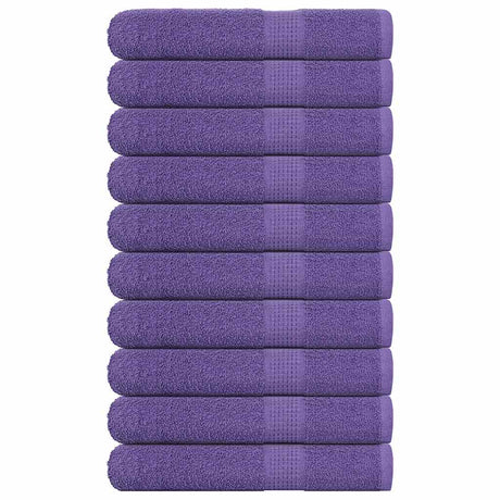 Vidaxx serviettes 10 pcs 100x200 cm 360 g m² 100% coton violet