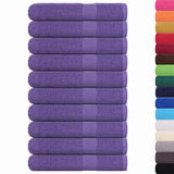 Vidaxx serviettes 10 pcs 100x200 cm 360 g m² 100% coton violet