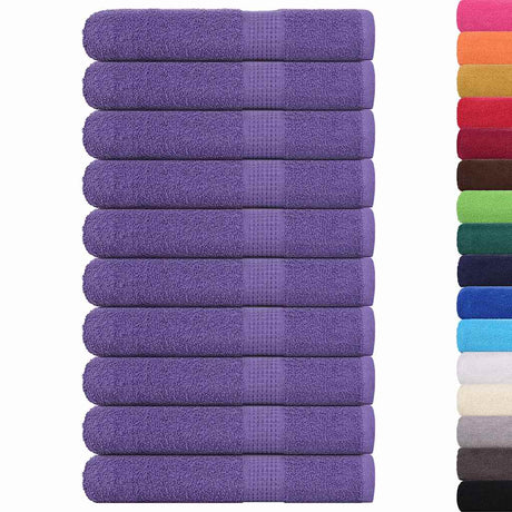 Vidaxx serviettes 10 pcs 100x200 cm 360 g m² 100% coton violet