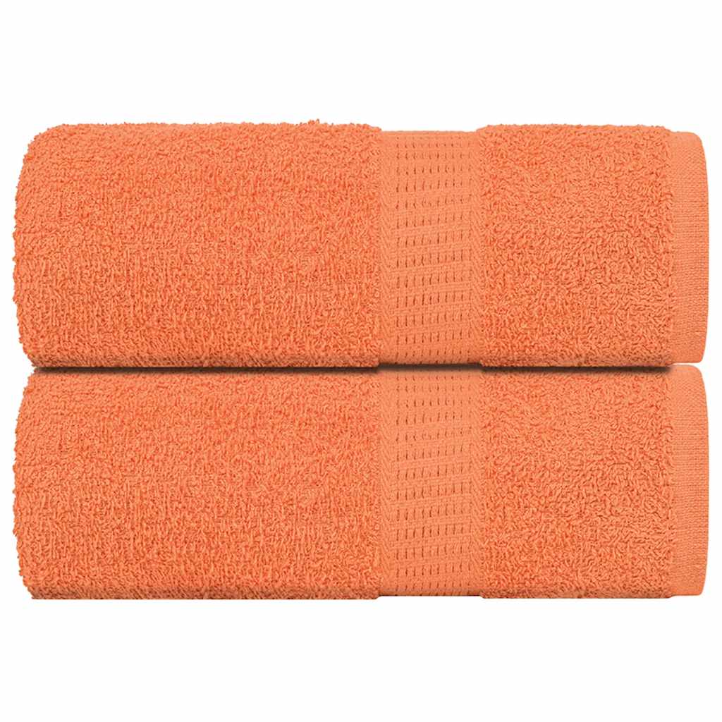 VidaXL serviettes invités 2 pcs 30x50 cm 360 g m² 100% coton orange
