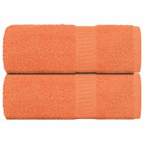 VidaXL serviettes invités 2 pcs 30x50 cm 360 g m² 100% coton orange