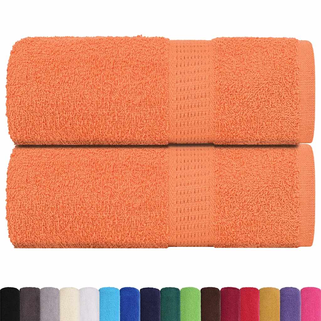 VidaXL serviettes invités 2 pcs 30x50 cm 360 g m² 100% coton orange