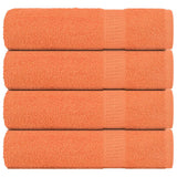 Vidaxx serviettes de douche 4 pcs 70x140 cm 360 g m² 100% coton orange