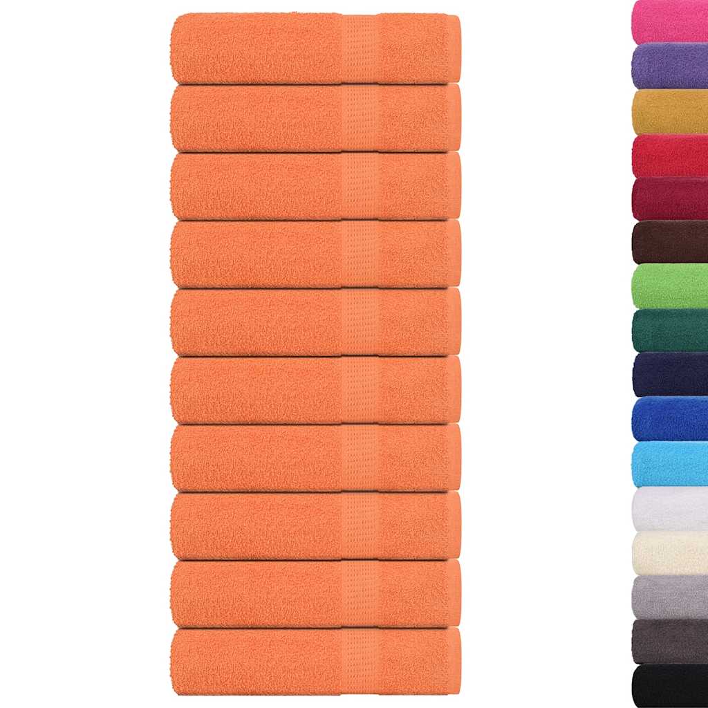 Vidaxx serviettes de douche 10 pcs 70x140 cm 360 g m² 100% coton orange