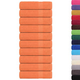 Vidaxx serviettes de douche 10 pcs 70x140 cm 360 g m² 100% coton orange