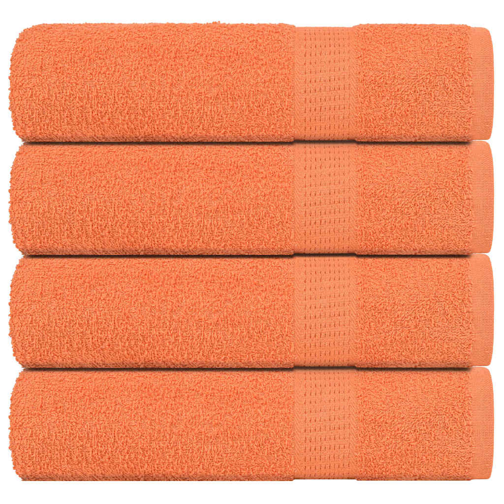 Vidaxx serviettes de bain 4 pcs 100x150 cm 360 g m² 100% coton orange